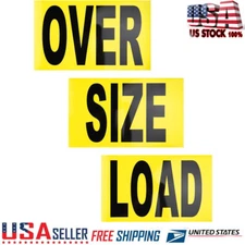 3pcs New Warning Magnetic Oversize Load Signs Wide Load Sign for 12" x 60" Size