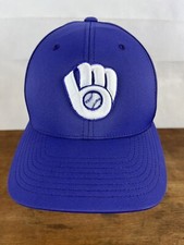 MLB Milwaukee Brewers Stretch Fit Baseball Cap Hat