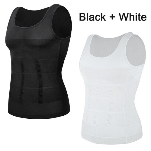Men Tummy Control Belly Boobs Compression Vest Shaper Shirt Tank Top Slimming - Picture 33 of 33