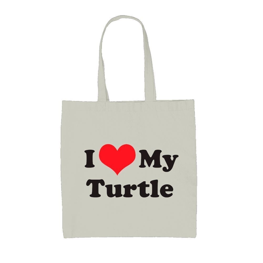 I Love My Tortuga - Lienzo Bolsa - Carey Mascota Animal Reptiles Gigante