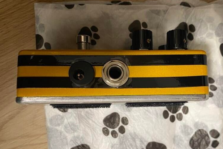 BearFoot Honey Beast OD Overdrive Pedal Yellow Striped