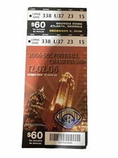 2006 SEC Championship Football GameDay Ticket Stub. Florida vs Arkansas.
