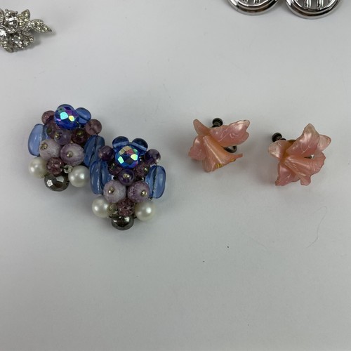 Lote de 11 pares de pendientes vintage con clip y atornillados Monet Claudette Judy Lee Austria - Imagen 4 de 7