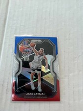 Jake Layman 2020-21 Prizm Rookie Red White & Blue Prizm Card #245