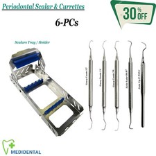 6er Set Diagnose Instrumente Untersuchung Dentalhygieniker Entdecker mit Tablett