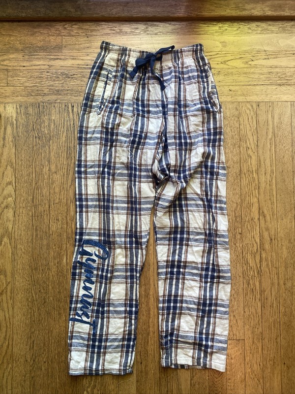 BOXERCRAFT Blue Plaid GYMNAST Lounge Pajama PANTS Women’s Small