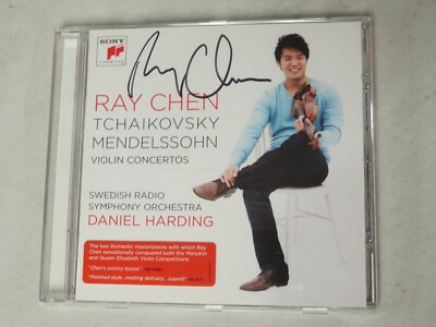 Ray Chen Tchaikovsky Mendelssohn Daniel CD Signed Auto Signature Autograph Rare