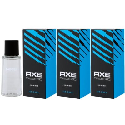 Axe Ice Chill Cooling Mint 3 x 100 ml After Shave Rasur Pflege Set
