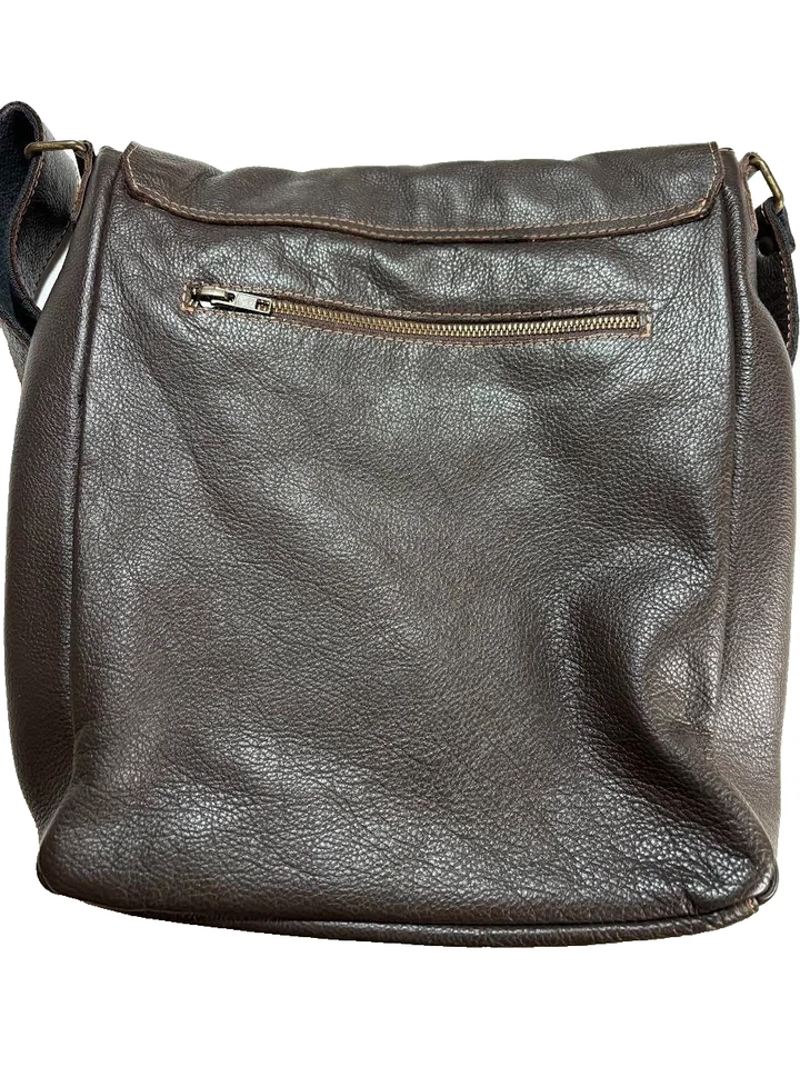 Bandolera de cuero genuino para hombre de cuero genuino Foto 4 de 4