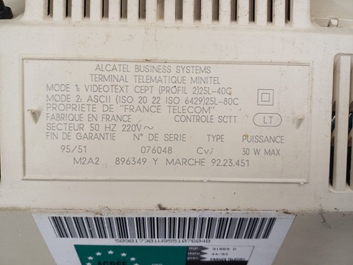 MINITEL 2 ALCATEL FRANCE TELECOM MARRON VINTAGE TELEPHONE ANNEES 90 - Photo 18/24