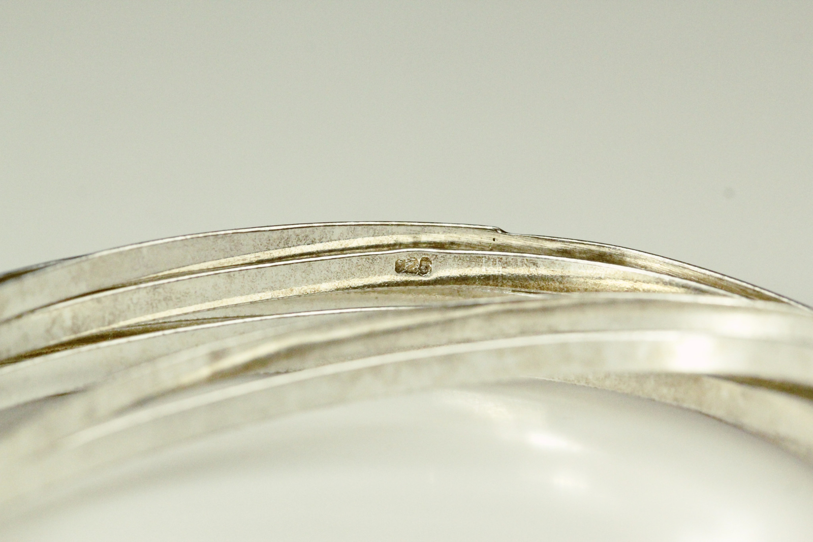 Interlocking 10 Bangle Sterling Silver 925 Bracel… - image 11