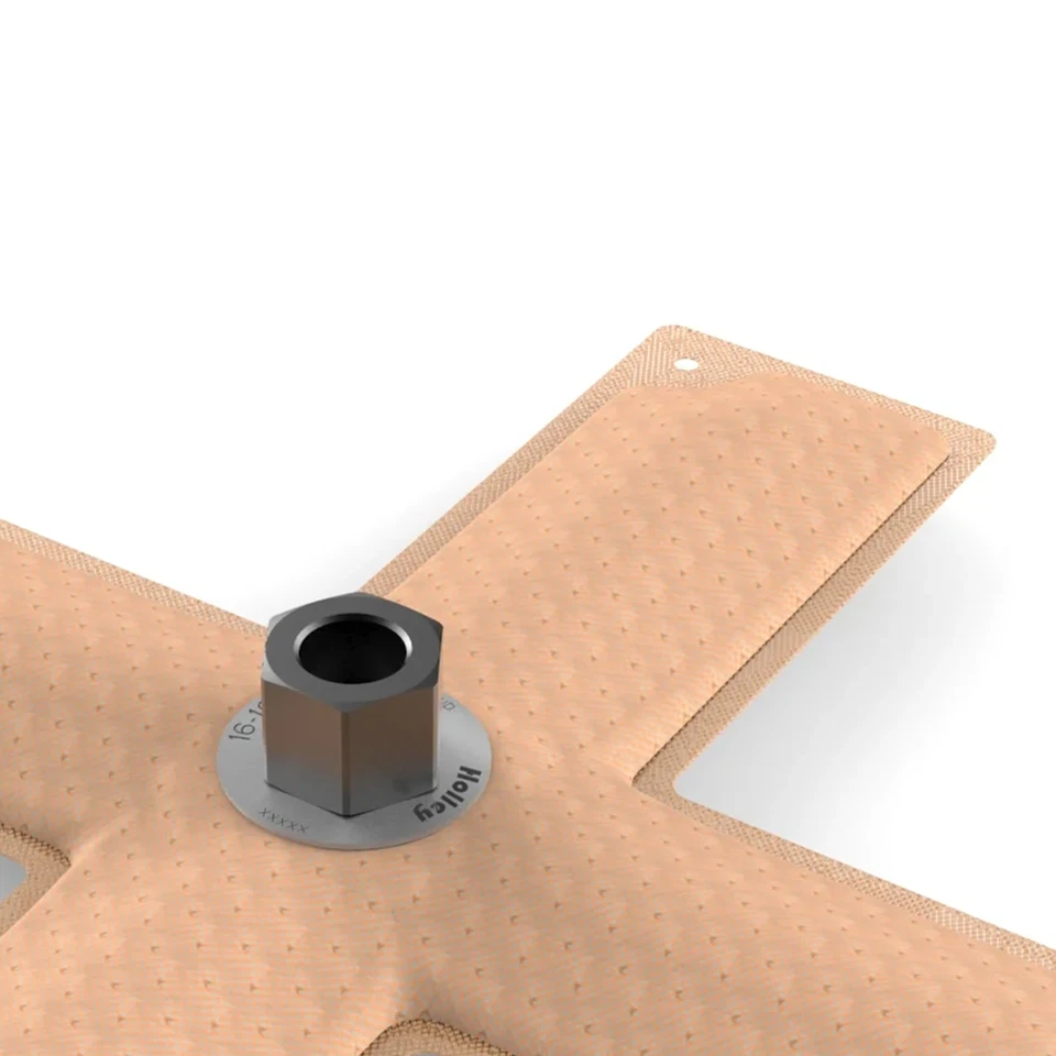 Holley 11" x 11" HydraMat, cruz, toma de salida central con montaje NPT de -3/8" Foto 4 de 4