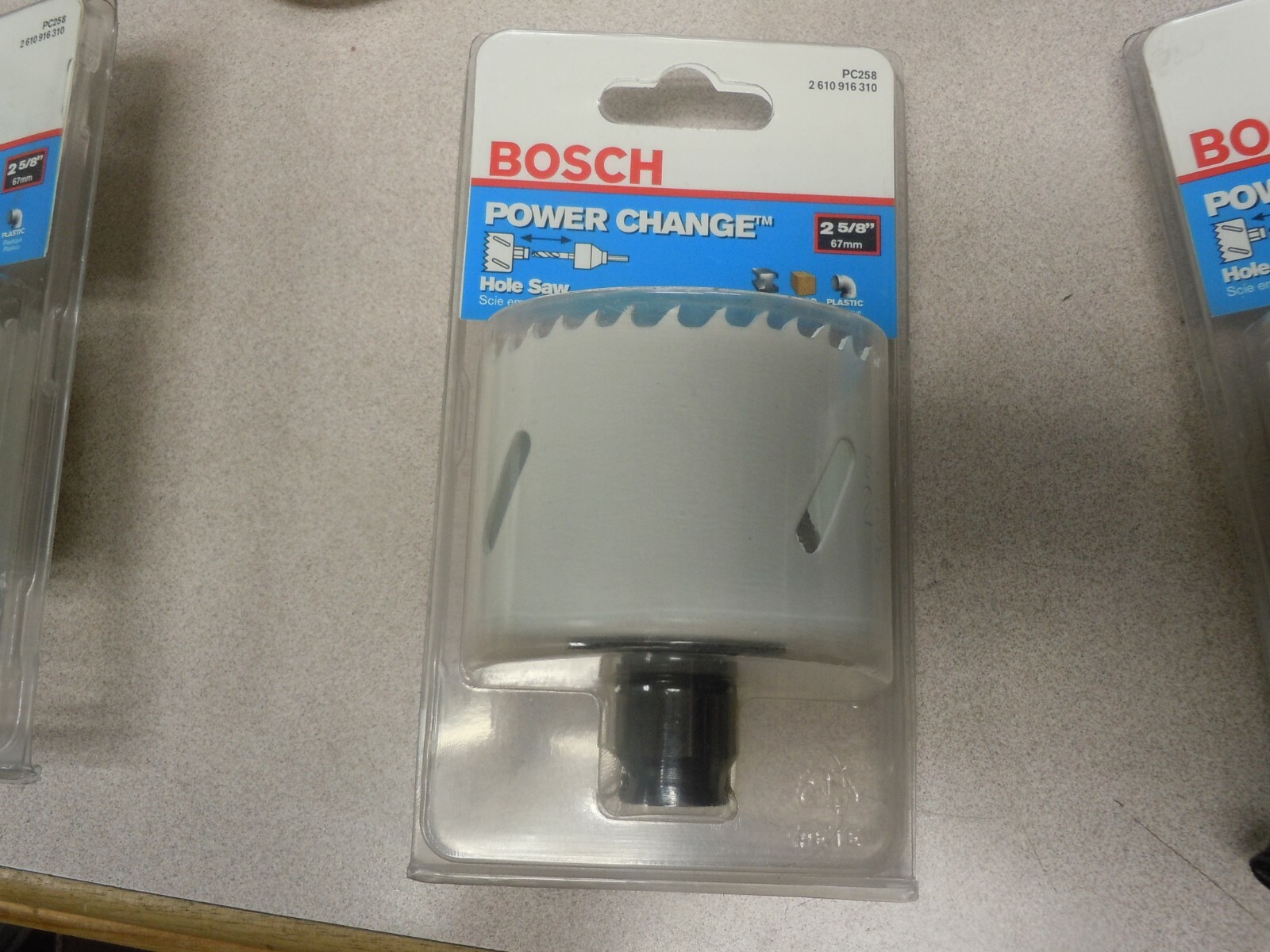 NEW BOSCH 2 5/8 IN. POWER CHANGE BI-METAL HOLE SAW PART #PC258