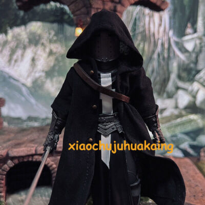 1/12 Black Wired Cape Robe for 6''/7'' Four Houseman Knight Warrior (No figure)