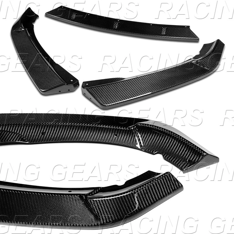FIBRA DE CARBONO PARACHOQUES DELANTERO ALERÓN DIVISOR AJUSTE 02-05 BMW 325i 330i E46 4 puertas Foto 2 de 4