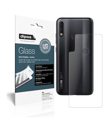 2x Schutzfolie für Tecno Camon 11 Pro Rückseite matt - Anti-Shock 9H Folie dipos