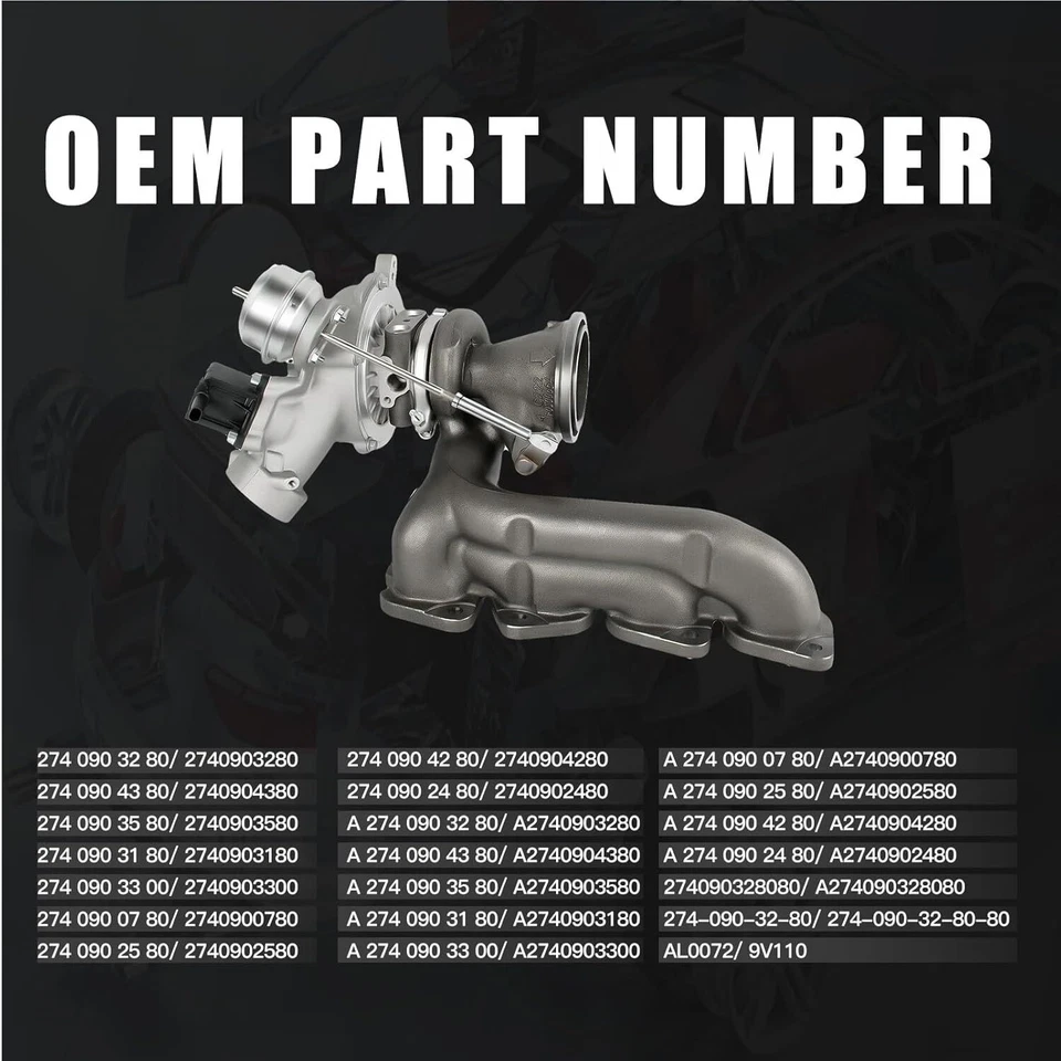 NEW Turbo for Mercedes-Benz C300 E300 GLC300 SLC300 2.0L L4 2015 2016 2017-2020 - Image 2 of 4