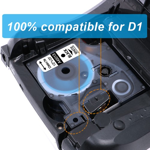 Cinta de etiqueta compatible Dymo D1 negra sobre blanca Label Manager 280 19 mm/12 mm/9 mm x7 m - Imagen 4 de 39