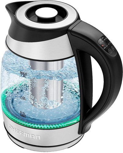 CREATE/KETTLE RETRO/Elektrische waterkoker Wit & Natuurlijk Hout / 1,7 liter, BPA-vrij, roestvrij staal, 2.200 W, snelbouw, automatische uitschakeling en droogbouwbeveiliging