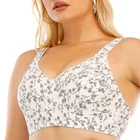 Ladies Floral Bra Non Wired Unlined Lingerie Cotton Comfort Stretchy Bras 32-48
