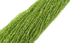 13" Long 1 Strand Natural Peridot Smooth Coin Shape Center Drill Beads 4-5 MM