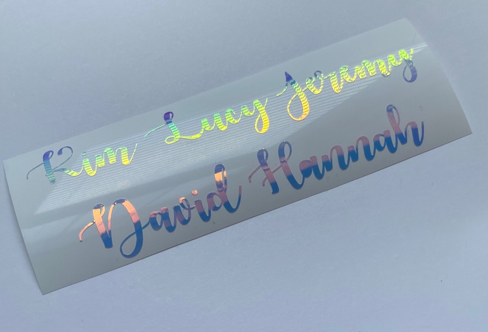 SILBEROPAL personalisierter Name X 10 Aufkleber Vinyl Weinglas Henne Hochzeit #01