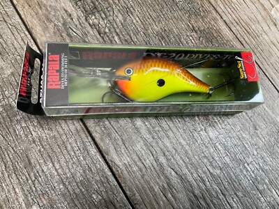 Rare Discontinued Rapala lure DT-20 Sure Set Hooks chartreuse brown DTMSS-20 CTB