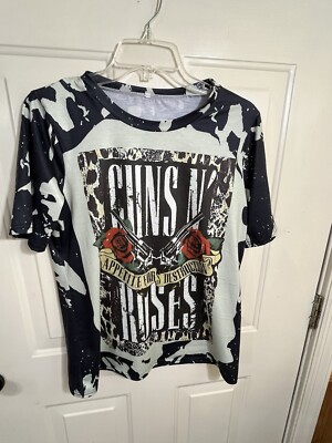 Guns N Roses T Shirt. Size M. Appetite for Destruction. Spatter Effect.