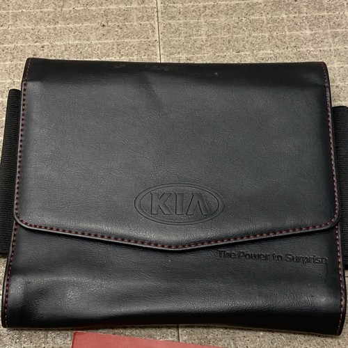 2015 Kia Sedona Owner's Manual & Leather Case OEM Red Stitching FAST SHIP! - Picture 2 of 6