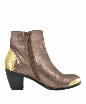 ShoeRepublic LA Sigman ” Women Booties Size M Bronze