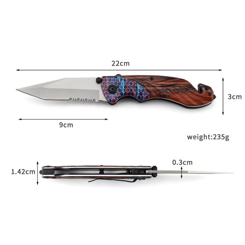 Hunting folding browning tactical pocket knife survival outdoor camping boker - Picture 2 of 6