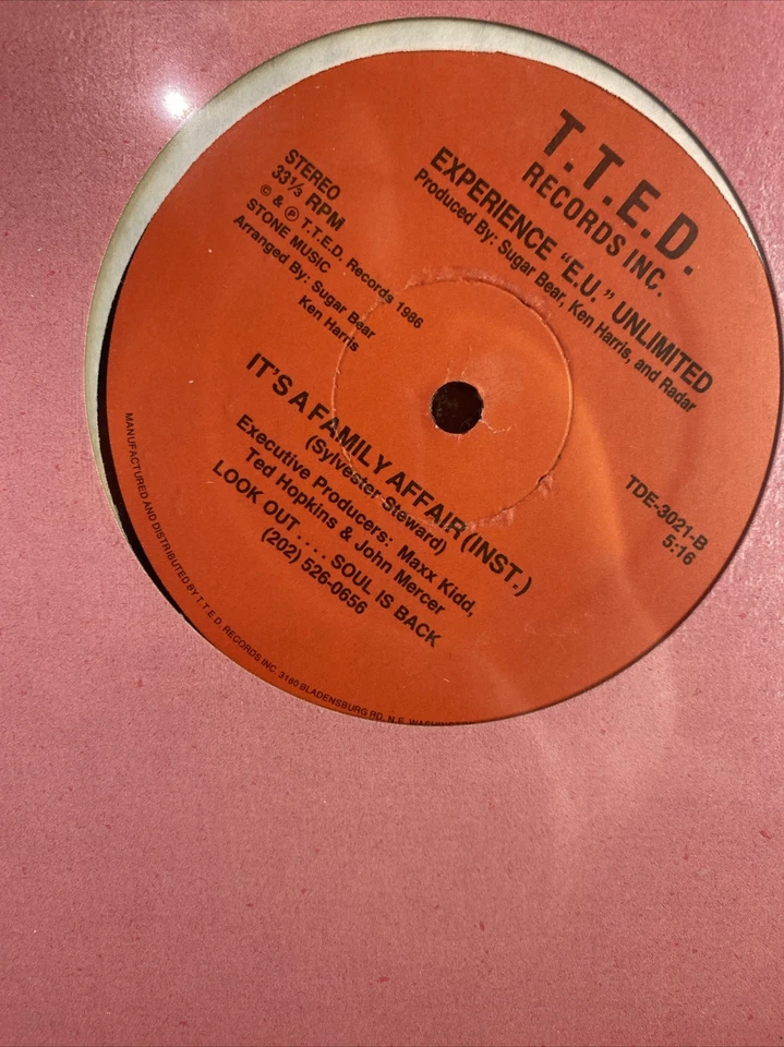 E.U Unlimited It’s A  Family Affair  T.T.E.D Records Sealed  Soul Is Back - Image 4 of 4