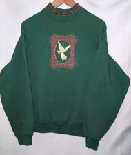 Vtg Morning Sun Sweatshirt Women’s Large Christmas Angel Embroidered USA Made