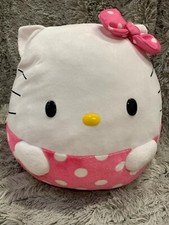 Oreiller peluche rose à pois Ty Beanie Babies Hello Kitty