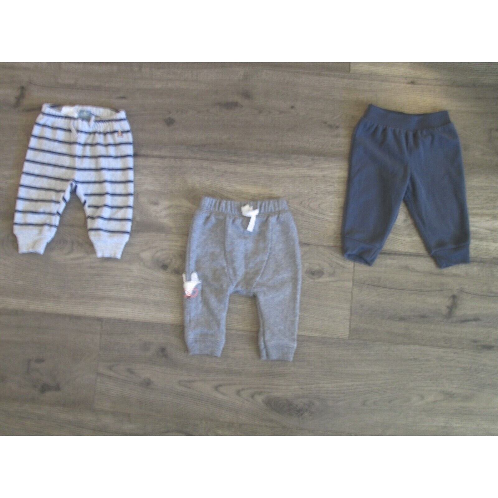 Baby Boys Bottoms Sweat Pants 36 Months Infants Lot of 3 Grey Bear