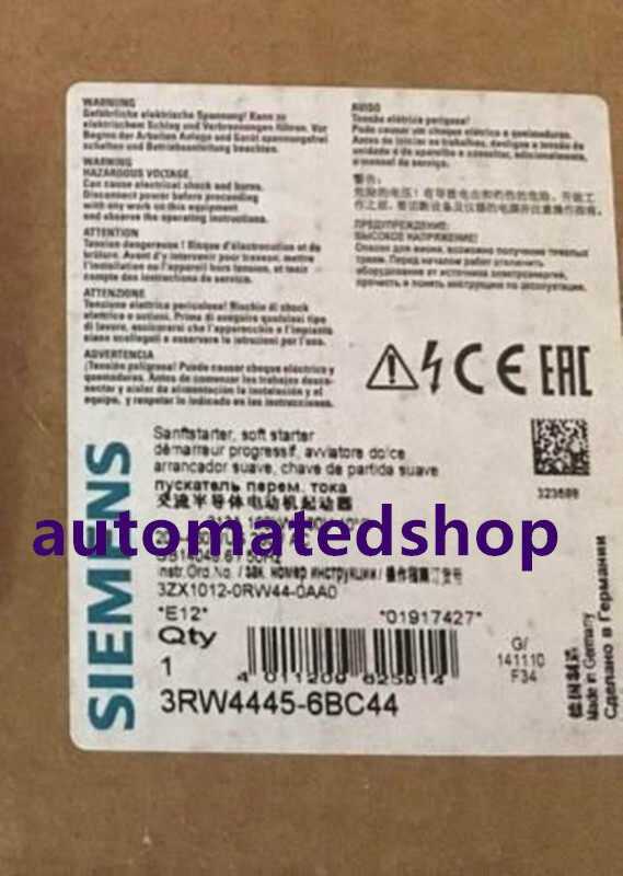 Siemens 3RW4445-6BC44 soft starter brand new