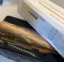 flat 2 in 1 Curling Iron Hair Straightener Ceramic Tourmaline Coated Barrel hair