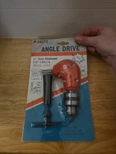 90 Degree Angle Drive Drill Attachment w/ Handle 3/8" Chuck New In Package