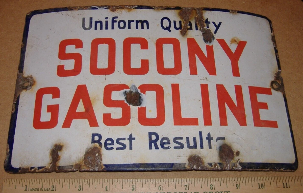 希少！ホーロー看板SO SOCONY 自動車用 オイル ソコニー 揮發油 現状品 希少！ホーロー看板SO SOCONY 自動車用 オイル ソコニー 揮發油 現状品