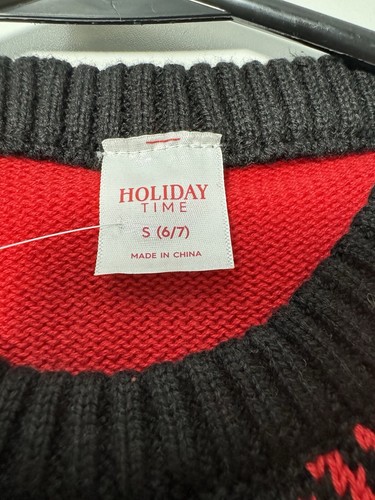 holiday time sweater Small Children 6/7 - Picture 4 of 5