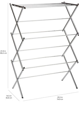 Amazon Basics faltbar Concertina Innenkleidung Belüfter - Chrom