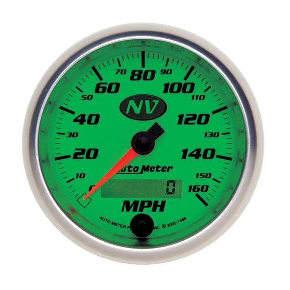 Electric Adjustable Speedometer Gauge 0-160 MPH NV Series 3 3/8 - Image 2 of 2