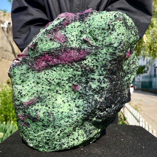 37.8LB Natural green Ruby zoisite (anylite) crystal Chakra mineral Healing Energ - Picture 11 of 14