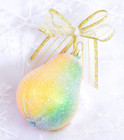 Colorful  Pear, Glass, Glitter, Christmas Ornament — photo 1