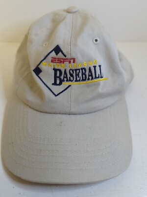 Vintage ESPN Major League Baseball Hat Cap Khaki Color Adjustable NYH