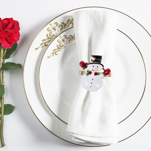4PCS Creative Fall Napkin Rings Santa Napkin Rings Thanksgiving Napkin Rings - 第 9/12 張圖片