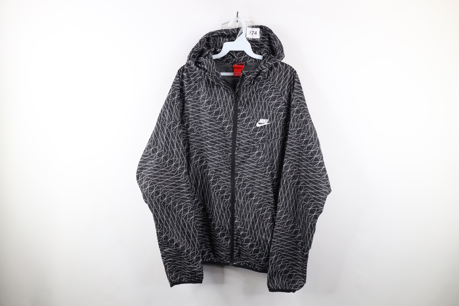 SACAI X NIKE Nike Sportswear Giacca con Cappuccio Uomo Large Spell Out Abstract Ru Scape Imballabile