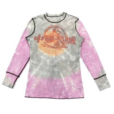 The Great China Wall Tie Dye Long Sleeve Shirt Women's M
