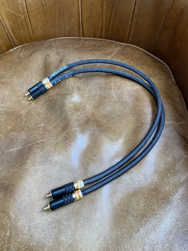 Audiophile Cable Pure Silver Cotton Interconnect RCA to RCA 1.2M - Image 2 of 3