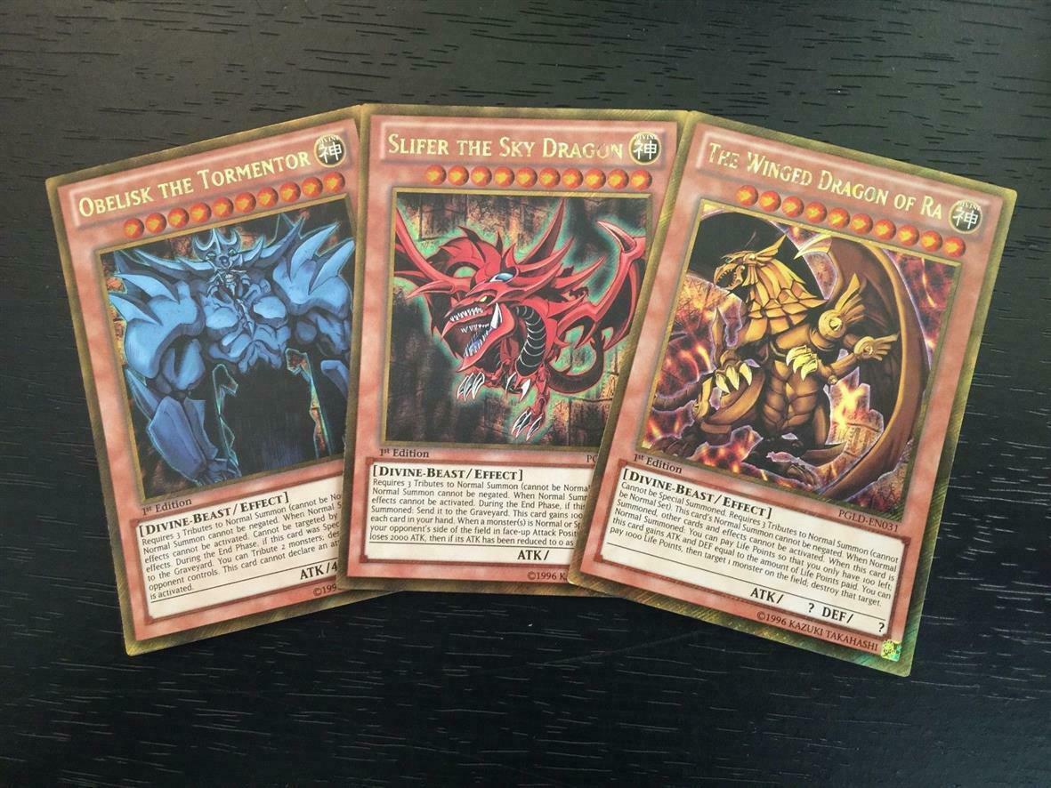 Yu-Gi-Oh! Egyptian God Cards Ultra Rare Set - Slifer, Obelisk & Ra Legendary Collection (3 Cards) Yu-Gi-Oh! Egyptian God Cards Ultra Rare Set - Slifer, Obelisk & Ra Legendary Collection (3 Cards)